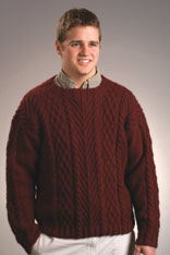 Harrisville Designs Tree of Life Cable Pullover Knit Pattern (P726)